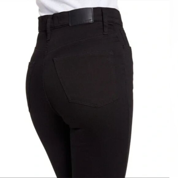 MADEWELL 11” high rise skinny Dark Rinse Wash Raw Hem Crop Ankle Cut Jeans Pant - Picture 4 of 8